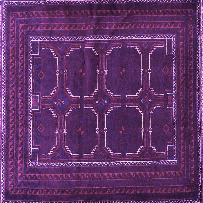 Square Persian Purple Traditional Rug, tr717pur