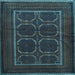 Square Persian Light Blue Traditional Rug, tr717lblu