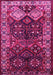 Machine Washable Persian Pink Traditional Rug, wshtr718pnk