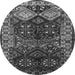 Square Persian Gray Traditional Rug, tr718gry