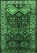 Machine Washable Persian Emerald Green Traditional Area Rugs, wshtr718emgrn