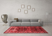 Machine Washable Persian Red Traditional Rug, wshtr718red