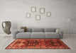 Machine Washable Persian Orange Traditional Area Rugs in a Living Room, wshtr718org