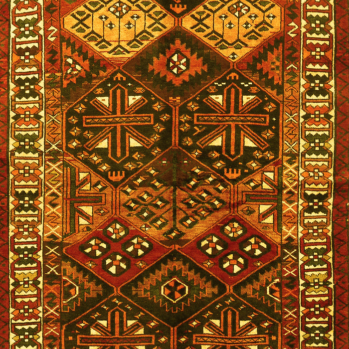 Machine Washable Persian Yellow Traditional Rug, wshtr718yw