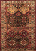 Machine Washable Persian Brown Traditional Rug, wshtr718brn