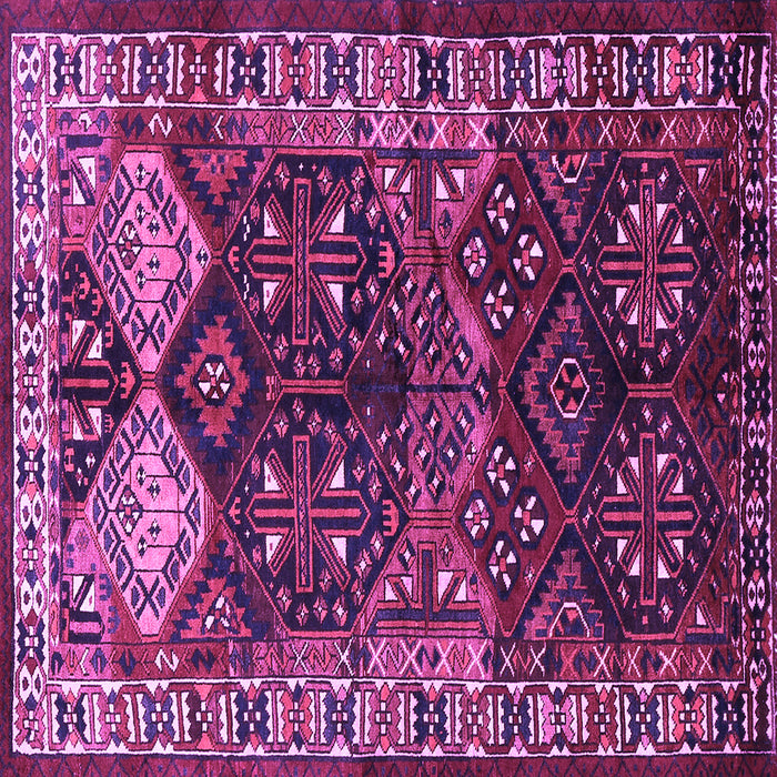 Square Persian Purple Traditional Rug, tr718pur