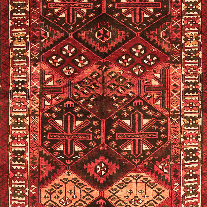 Serging Thickness of Machine Washable Persian Orange Traditional Area Rugs, wshtr718org