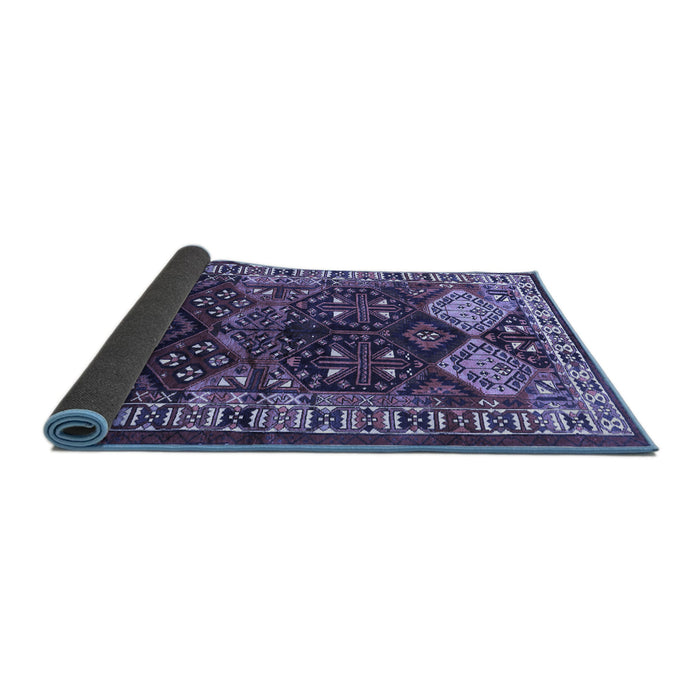 Sideview of Persian Blue Traditional Rug, tr718blu