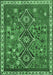 Machine Washable Persian Emerald Green Traditional Area Rugs, wshtr719emgrn