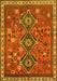 Machine Washable Persian Yellow Traditional Rug, wshtr719yw