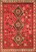 Serging Thickness of Machine Washable Persian Orange Traditional Area Rugs, wshtr719org