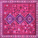 Square Persian Pink Traditional Rug, tr719pnk