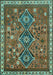 Machine Washable Persian Turquoise Traditional Area Rugs, wshtr719turq