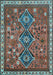 Machine Washable Persian Light Blue Traditional Rug, wshtr719lblu