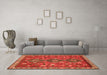 Machine Washable Persian Orange Traditional Area Rugs in a Living Room, wshtr719org