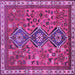 Square Persian Purple Traditional Rug, tr719pur