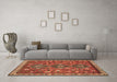 Machine Washable Persian Brown Traditional Rug in a Living Room,, wshtr719brn