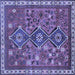 Square Persian Blue Traditional Rug, tr719blu