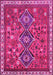 Machine Washable Persian Pink Traditional Rug, wshtr719pnk