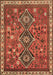 Machine Washable Persian Brown Traditional Rug, wshtr719brn