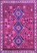 Machine Washable Persian Purple Traditional Area Rugs, wshtr719pur