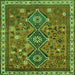 Serging Thickness of Persian Green Traditional Rug, tr719grn