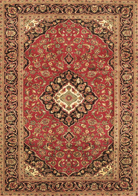 Medallion Brown Traditional Rug, tr71brn