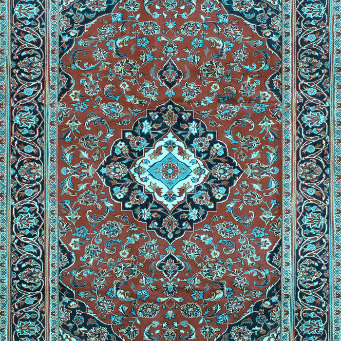 Medallion Light Blue Traditional Rug, tr71lblu