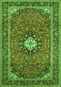 Medallion Green Traditional Rug, tr71grn