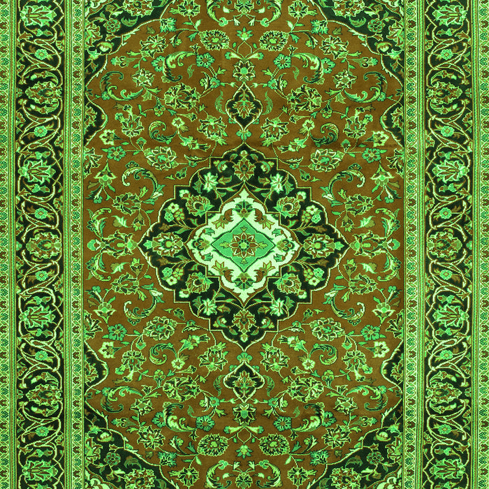 Medallion Green Traditional Rug, tr71grn