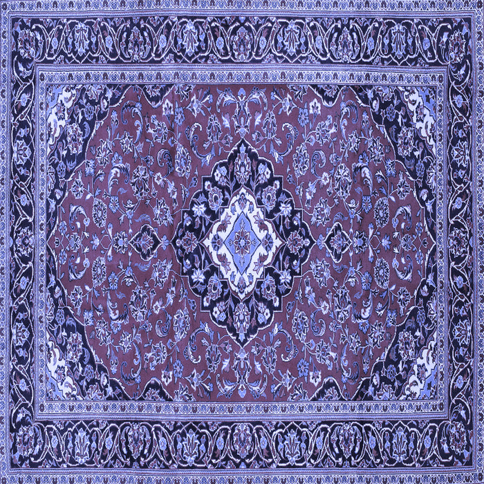 Square Medallion Blue Traditional Rug, tr71blu