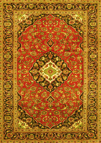 Medallion Yellow Traditional Rug, tr71yw