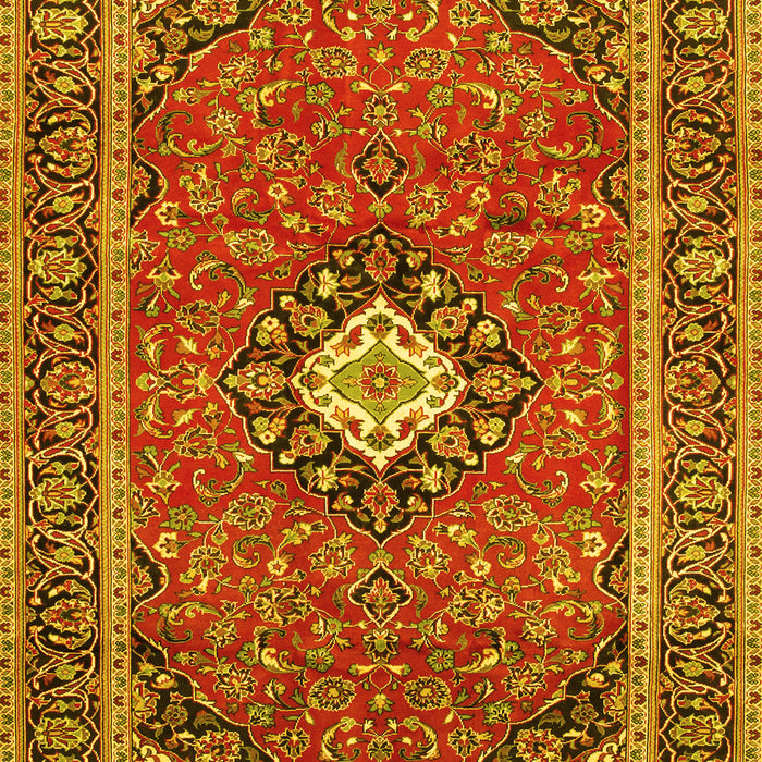 Medallion Yellow Traditional Rug, tr71yw