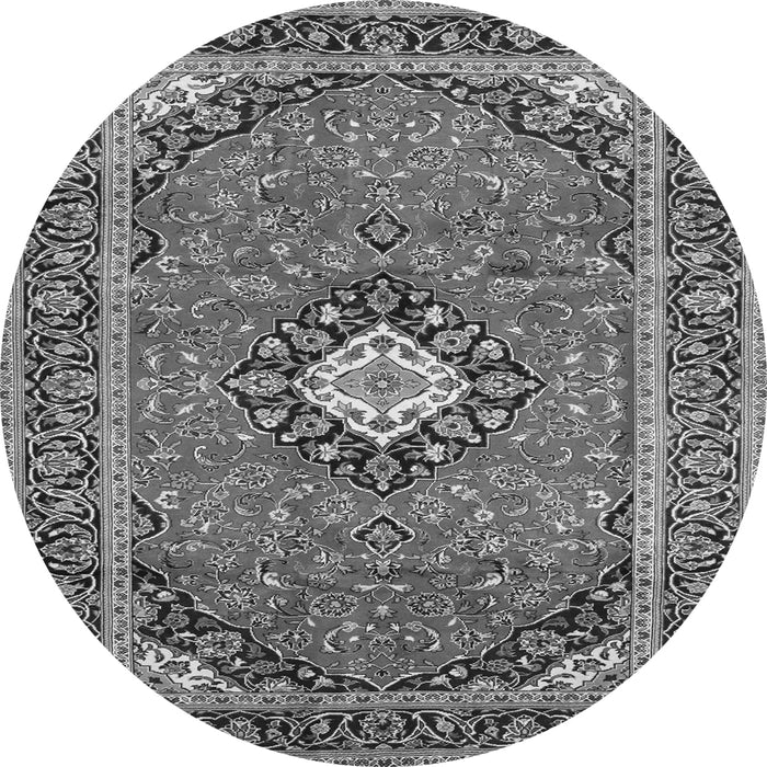 Square Medallion Gray Traditional Rug, tr71gry
