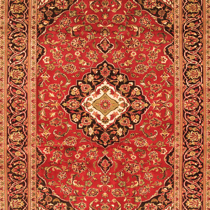 Serging Thickness of Machine Washable Medallion Orange Traditional Area Rugs, wshtr71org