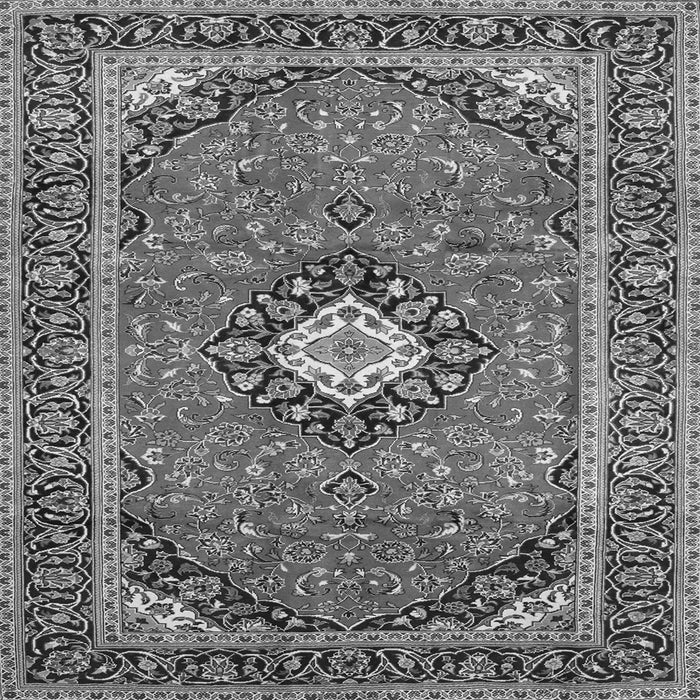 Serging Thickness of Medallion Gray Traditional Rug, tr71gry