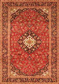 Medallion Orange Traditional Rug, tr71org