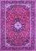 Machine Washable Medallion Purple Traditional Area Rugs, wshtr71pur