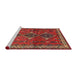 Sideview of Machine Washable Traditional Red Rug, wshtr720