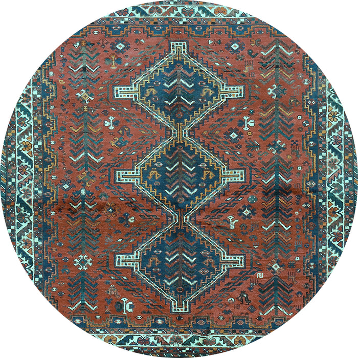 Round Persian Light Blue Traditional Rug, tr720lblu