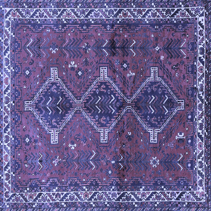 Square Persian Blue Traditional Rug, tr720blu