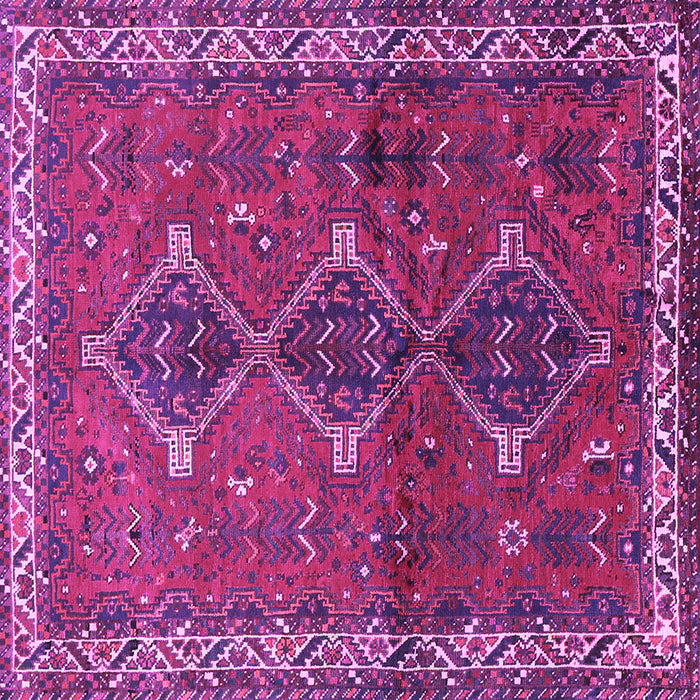 Square Persian Purple Traditional Rug, tr720pur
