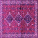Square Persian Purple Traditional Rug, tr720pur
