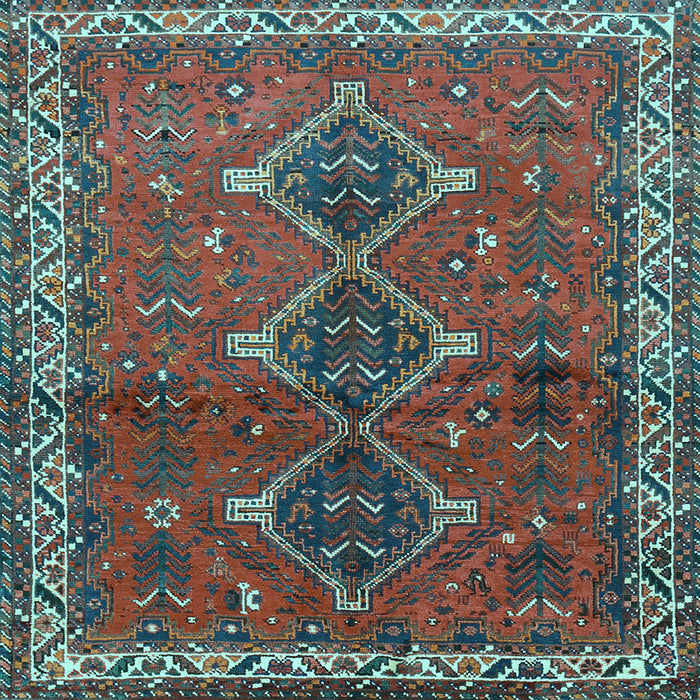 Square Persian Light Blue Traditional Rug, tr720lblu