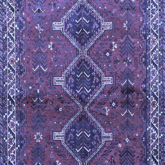 Machine Washable Persian Blue Traditional Rug, wshtr720blu