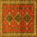 Square Persian Yellow Traditional Rug, tr720yw