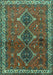 Machine Washable Persian Turquoise Traditional Area Rugs, wshtr720turq