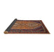 Sideview of Traditional Orange Brown Persian Rug, tr721