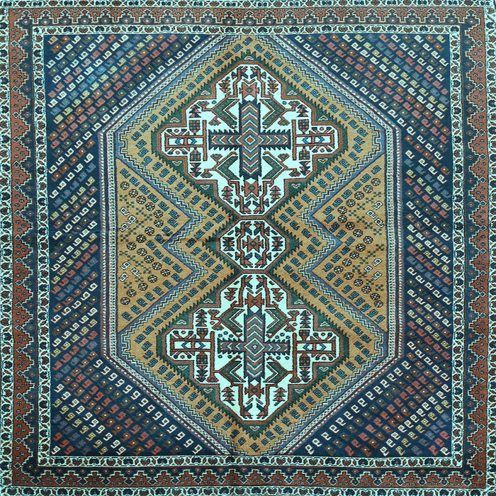 Square Persian Light Blue Traditional Rug, tr721lblu