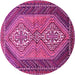 Round Persian Pink Traditional Rug, tr721pnk